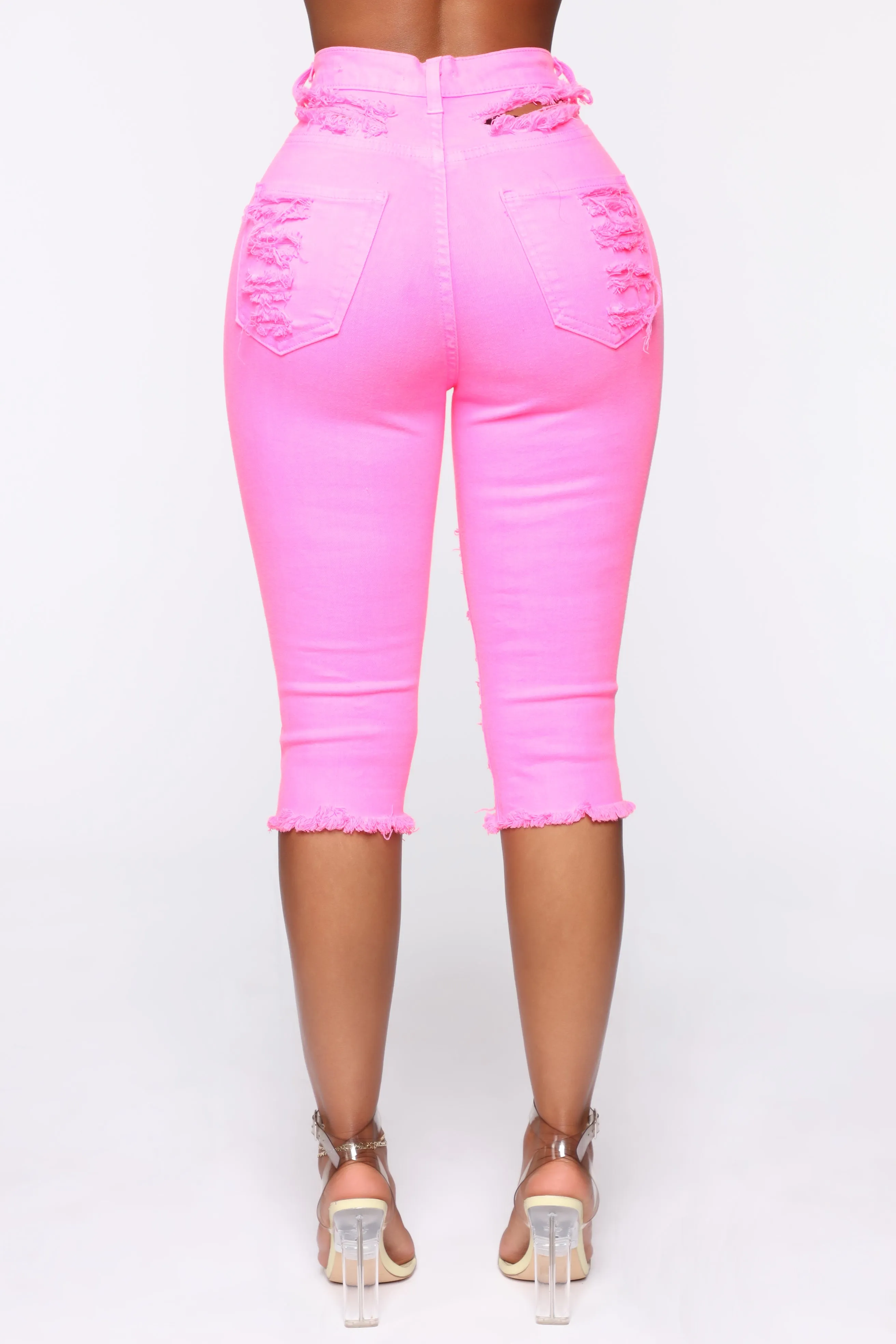 A Little On Edge Shorts - Neon Pink