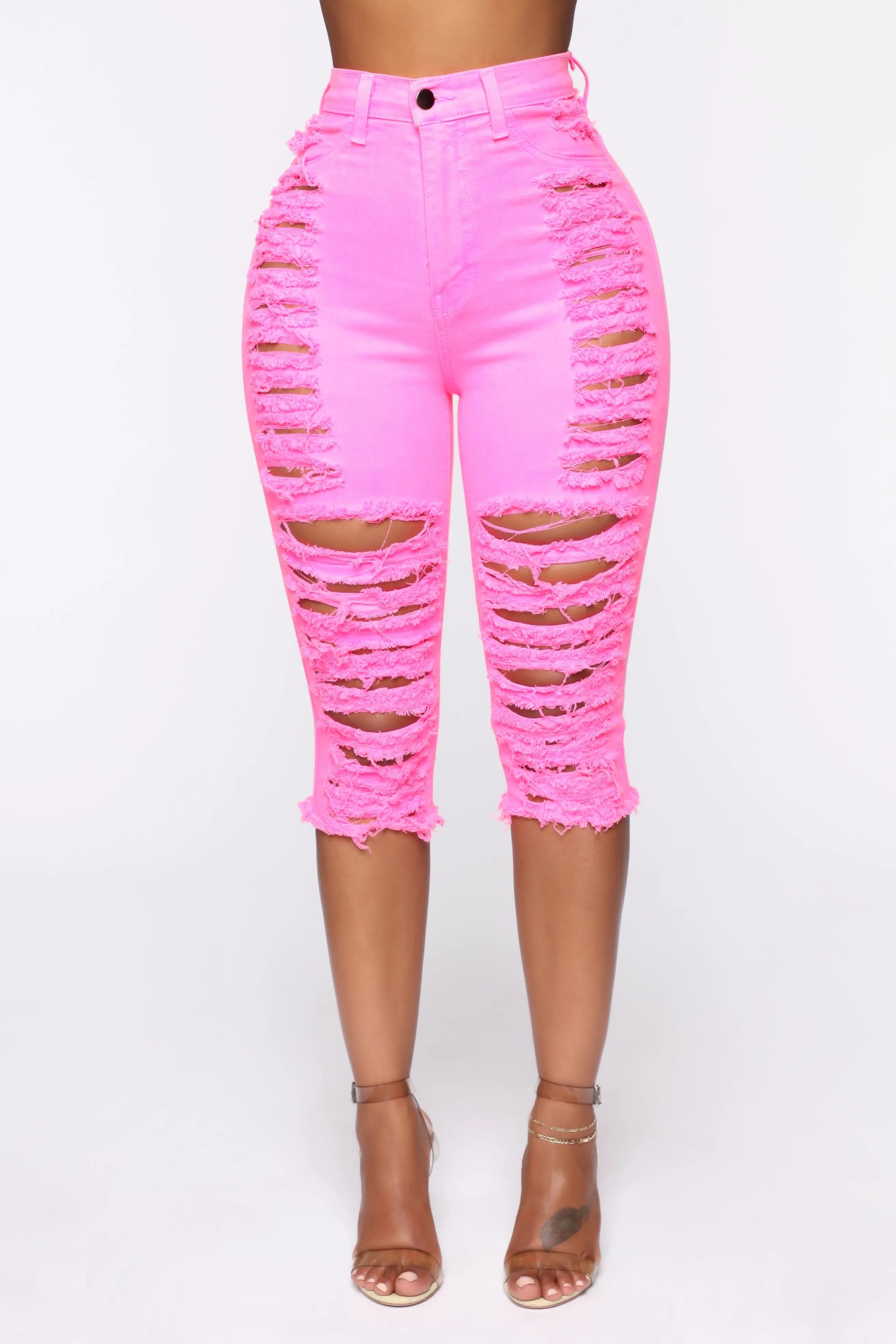 A Little On Edge Shorts - Neon Pink