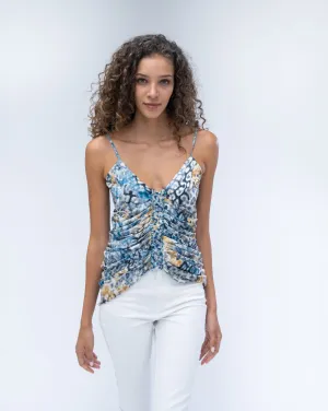 Beaded Ruched Camisole Top