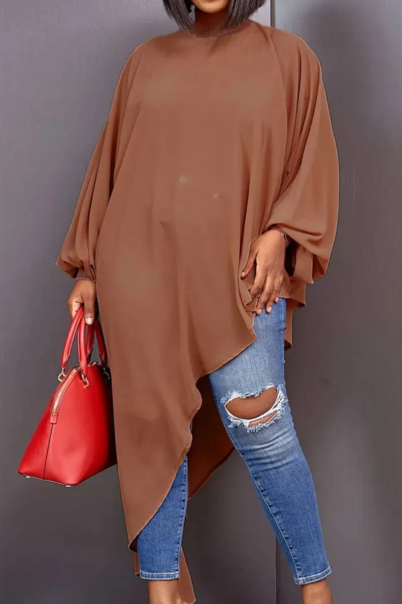 Beautiful Black Oversized Asymmetrical Tunic Top