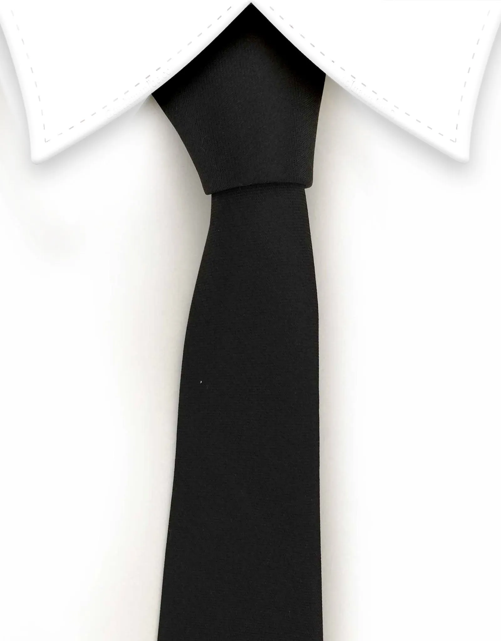 Black Satin Skinny 2" Tie