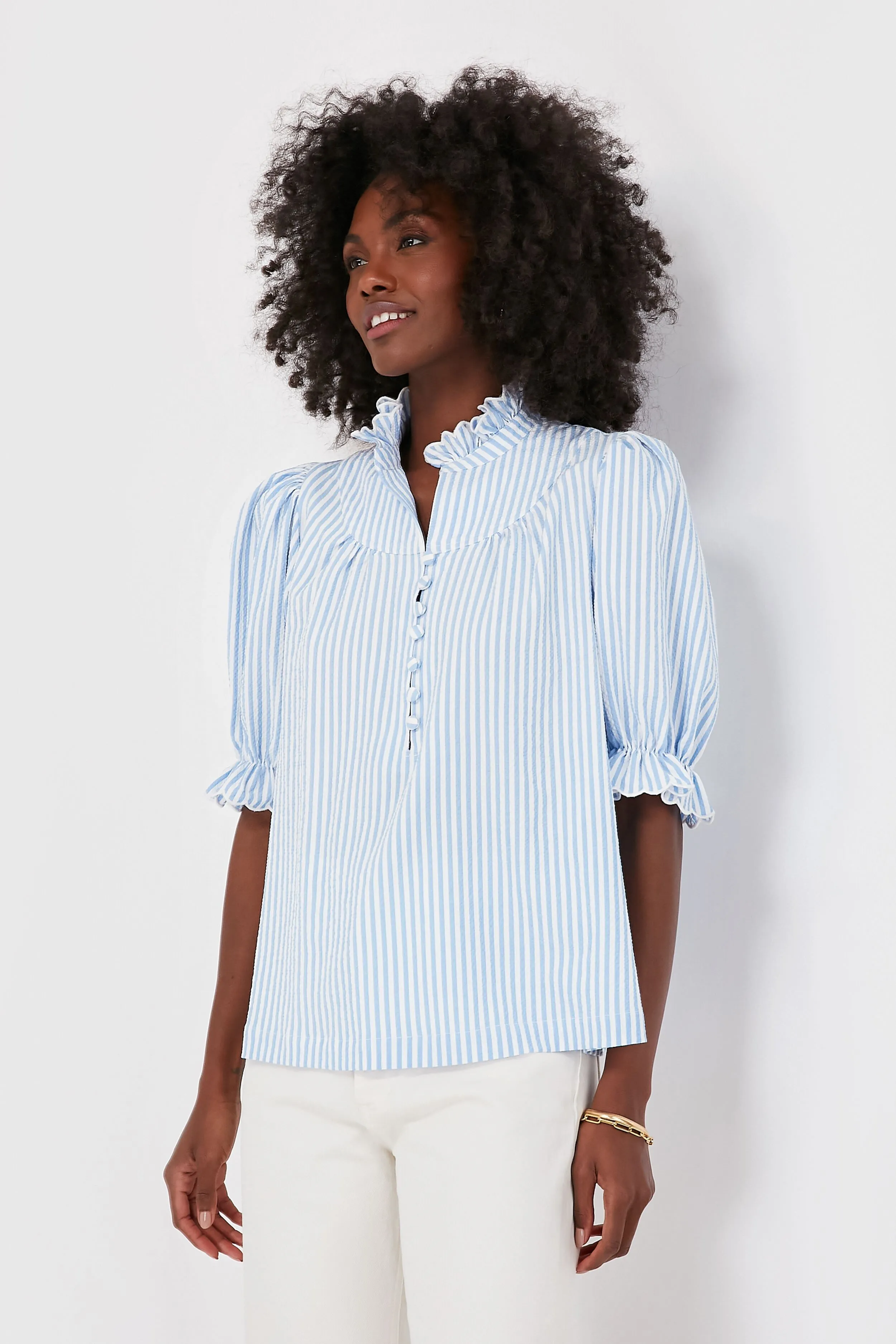 Blue Stripe Selena Blouse