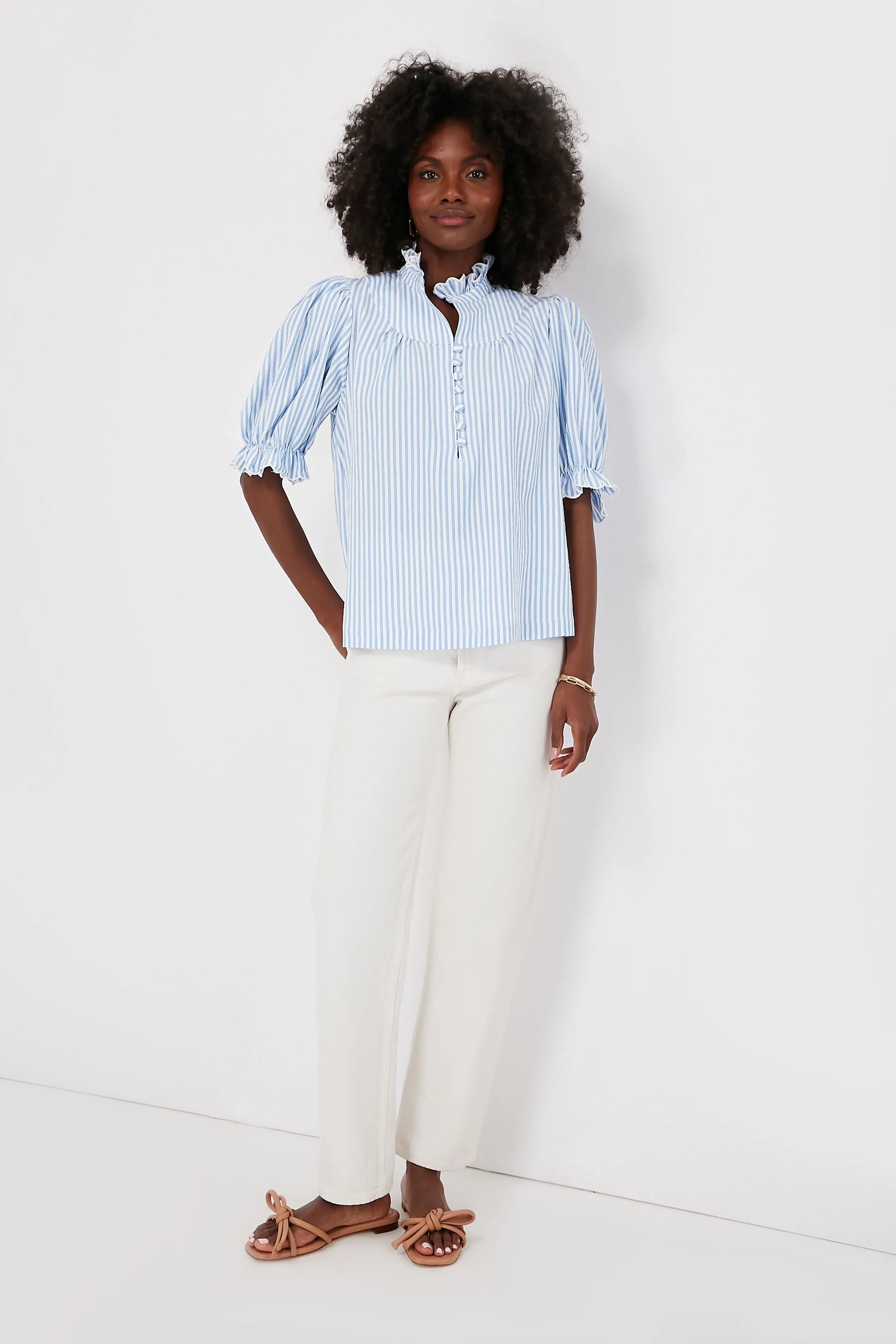 Blue Stripe Selena Blouse