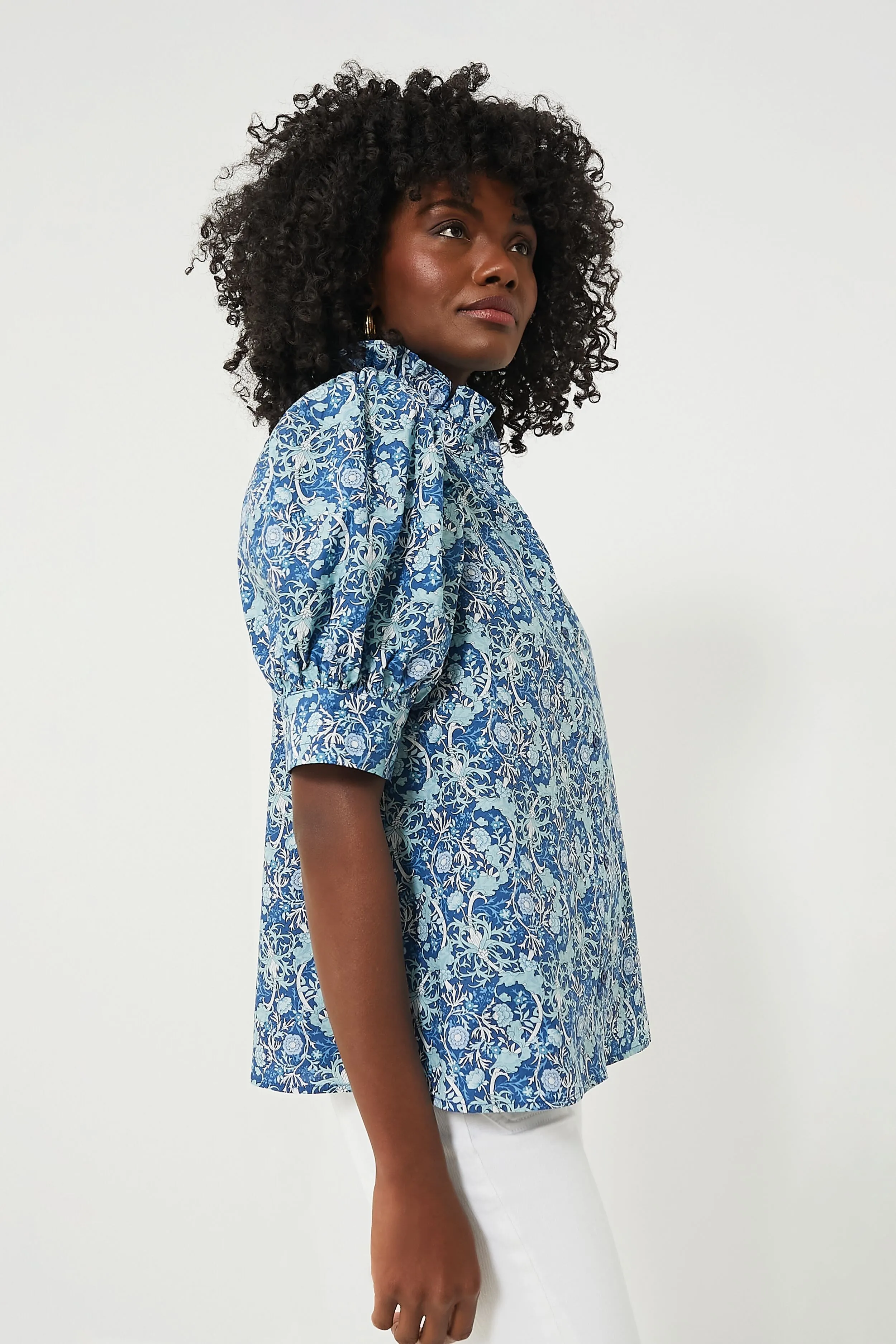 Blue Vines Louisa Blouse