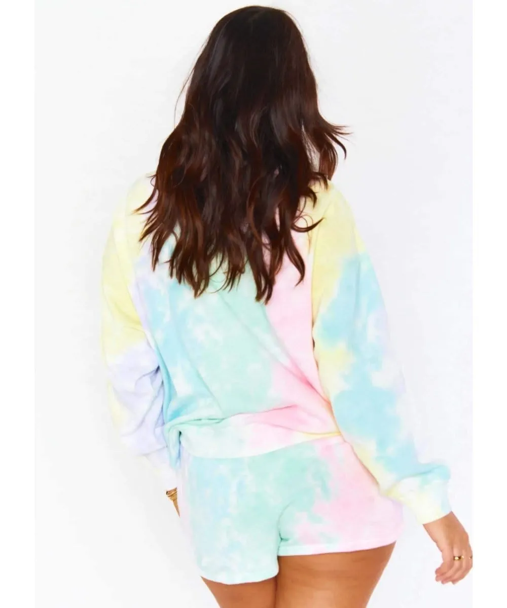 Boyfriend Sweatshirt Rainbow Tie Dye