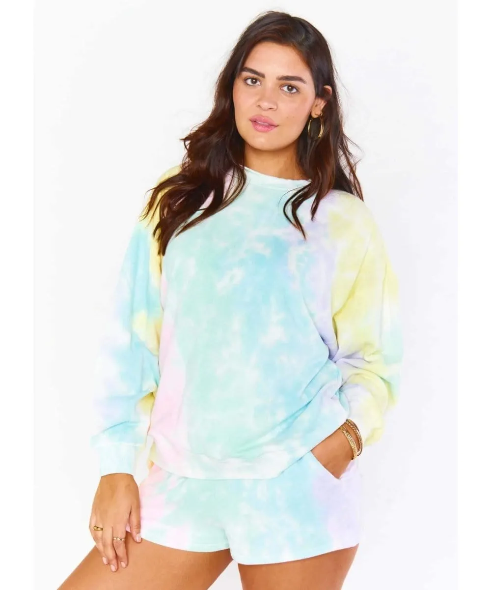 Boyfriend Sweatshirt Rainbow Tie Dye