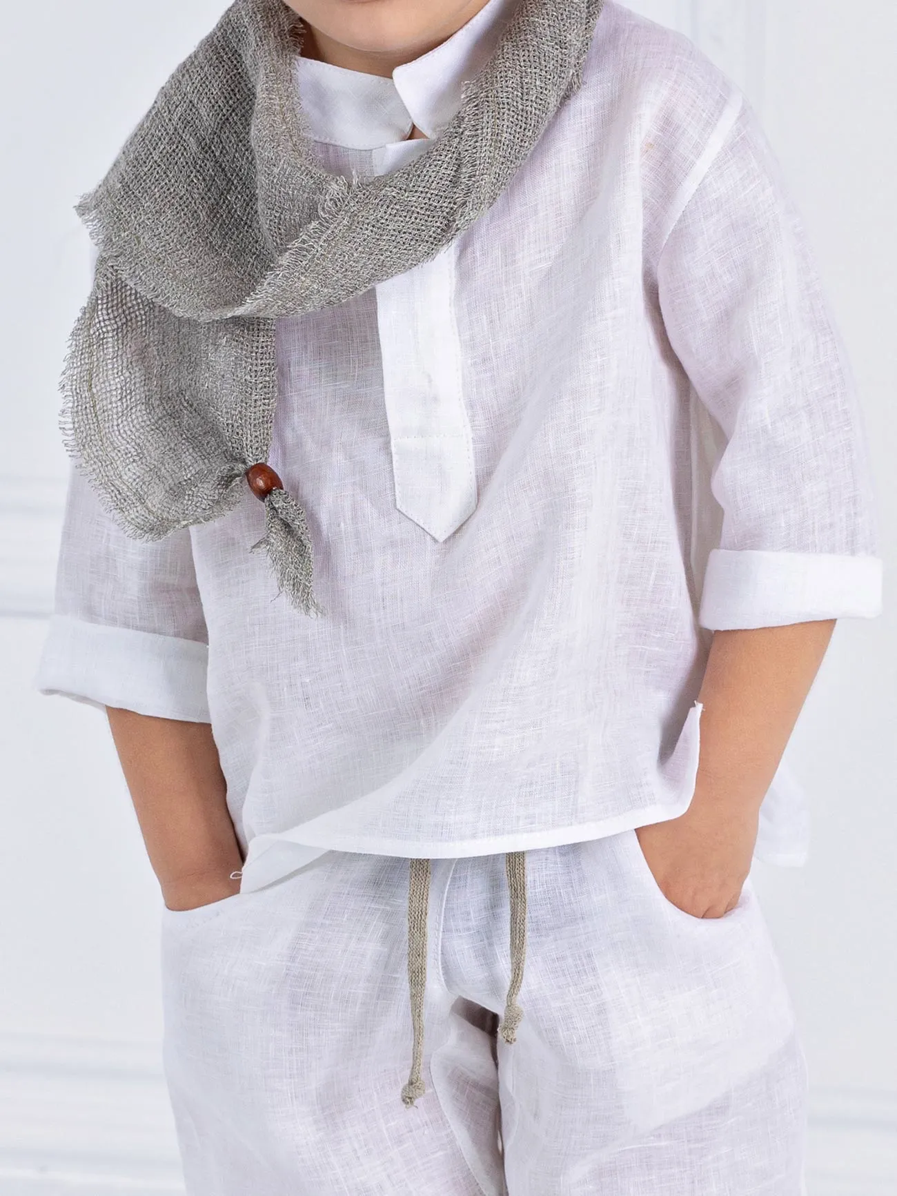 Boy's Baptism outfit 4pcs in boho style - BARI