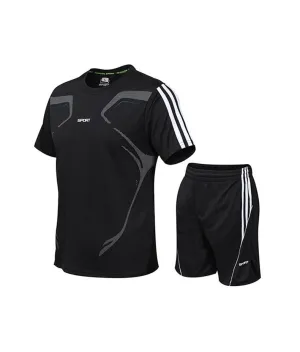 Braveman Men's Active Workout 2-Piece T-Shirt and Athletic Shorts Set