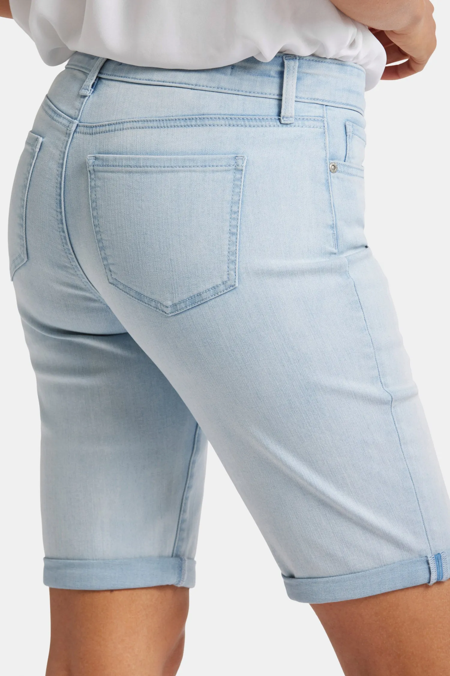 Briella 11 Inch Denim Shorts - Icy Lagoon