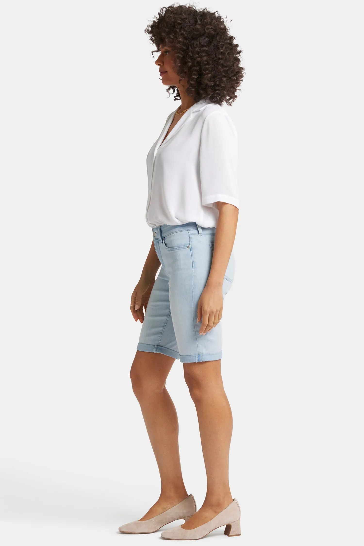 Briella 11 Inch Denim Shorts - Icy Lagoon