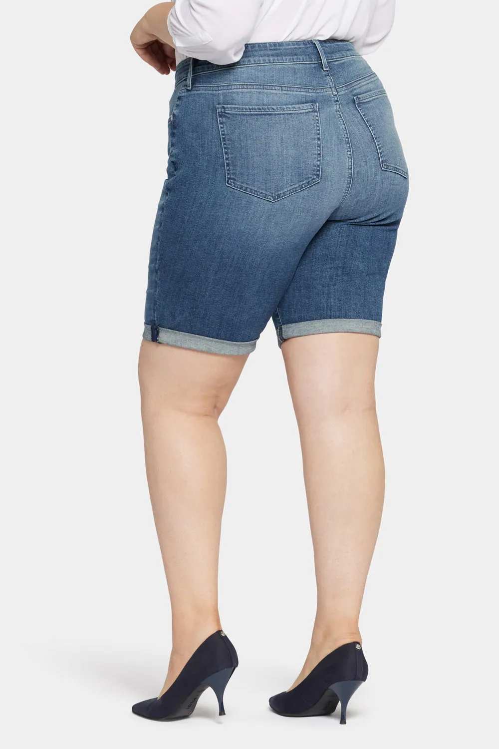 Briella 11 Inch Denim Shorts In Plus Size - Landslide