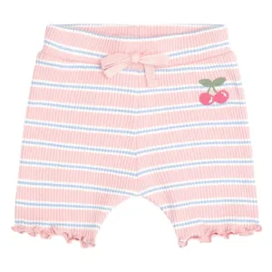 CANDY STRIPE RIB BIKER SHORTS