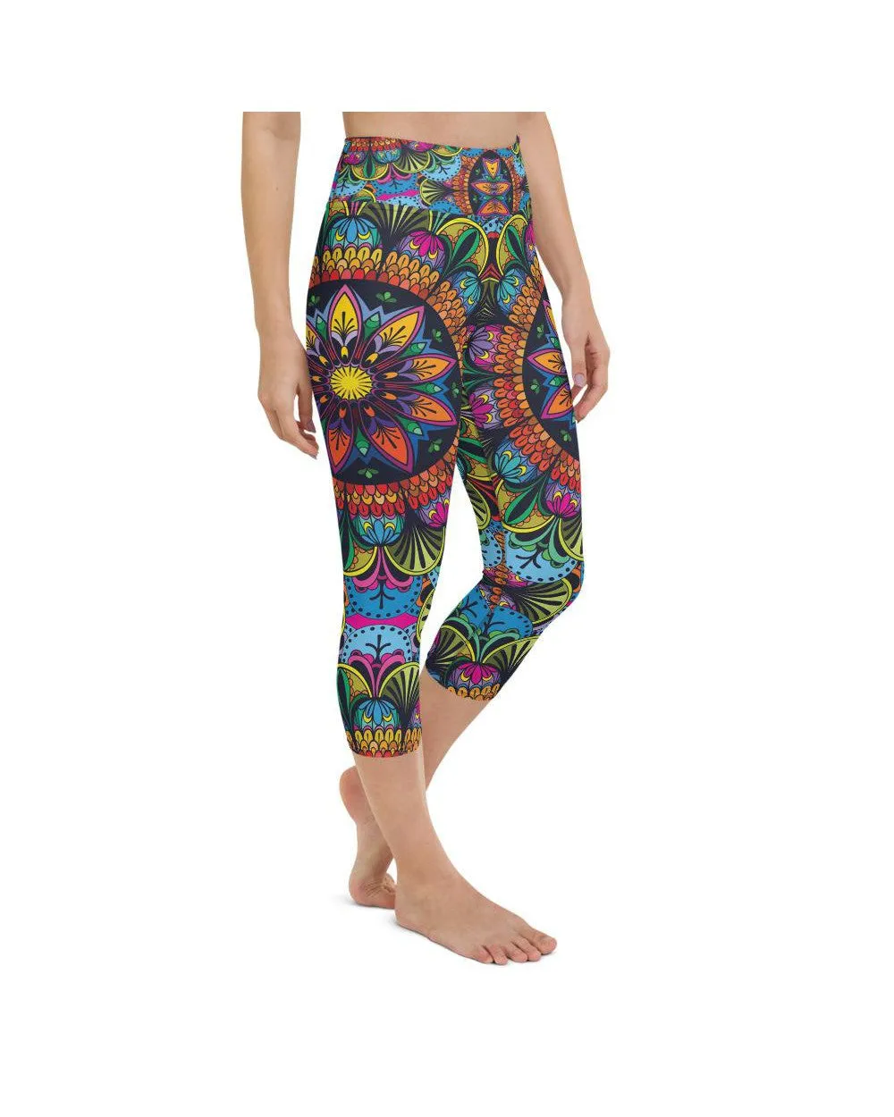 Colorful Mandala Yoga Capris