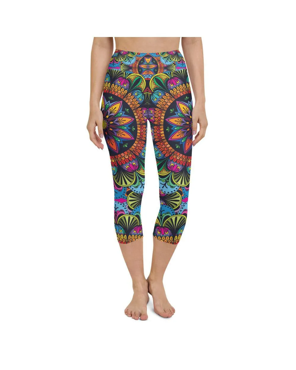 Colorful Mandala Yoga Capris