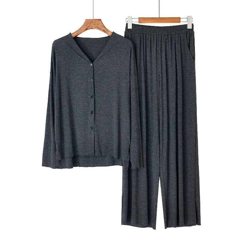 Cotton Long-Sleeved Trousers For Women