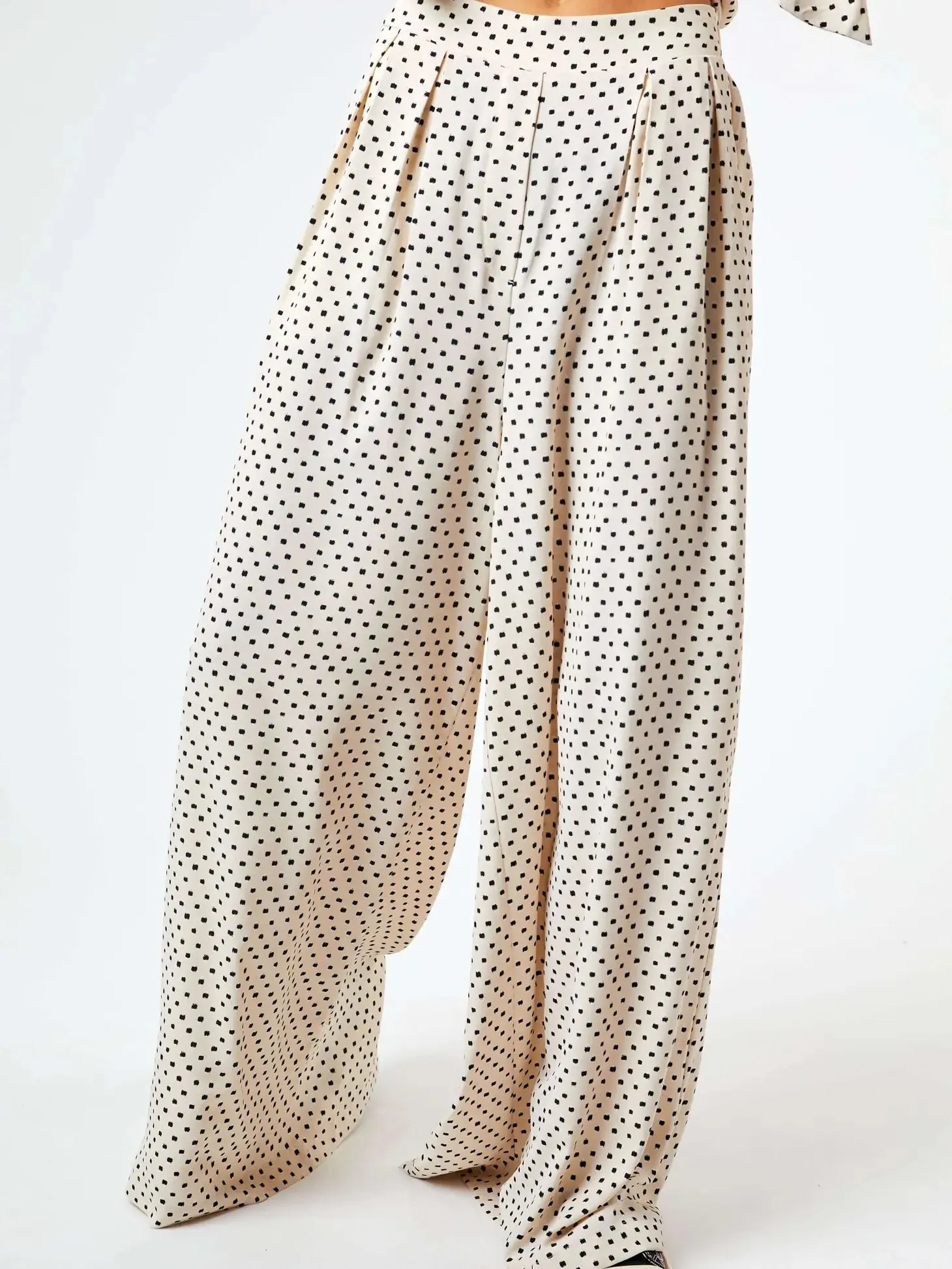 Davi & Dani Wide Leg Polka Dot Pants