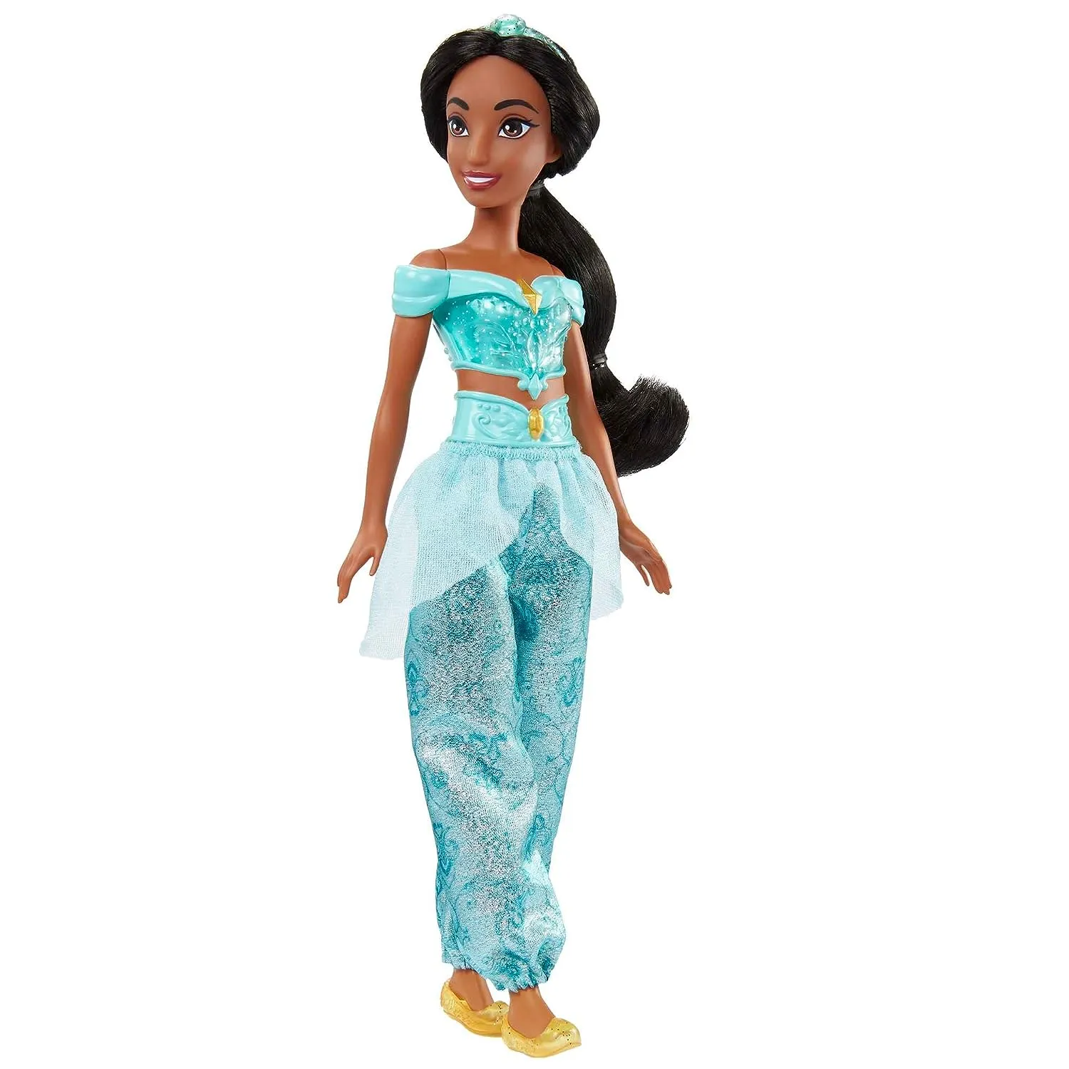 Disney Princess Jasmine Posable Fashion Doll with Sparkling Clothing and Accessories for Kids Ages 3 