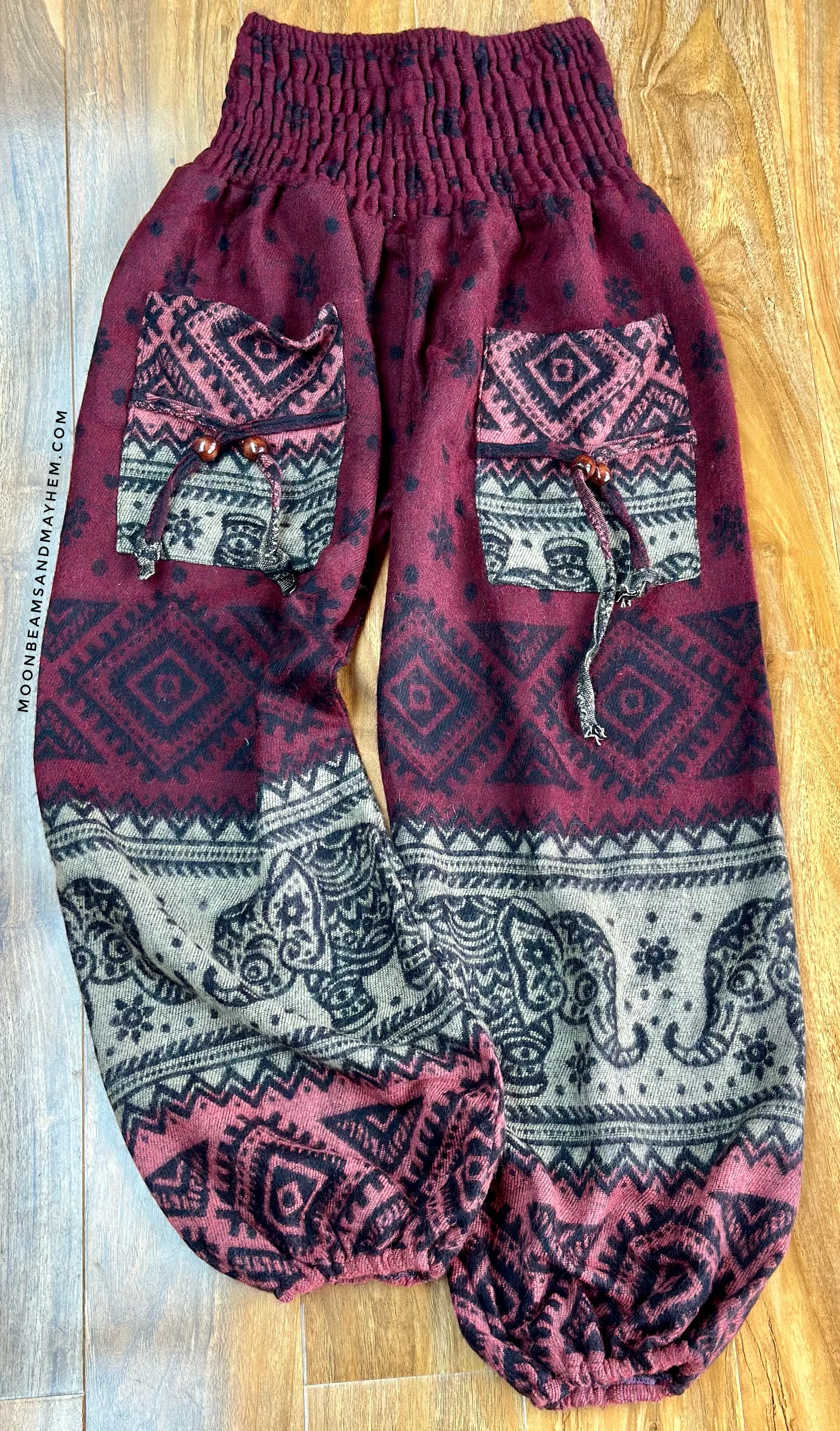 DIVINE ELEPHANT WARM FLEECE HAREM PANTS