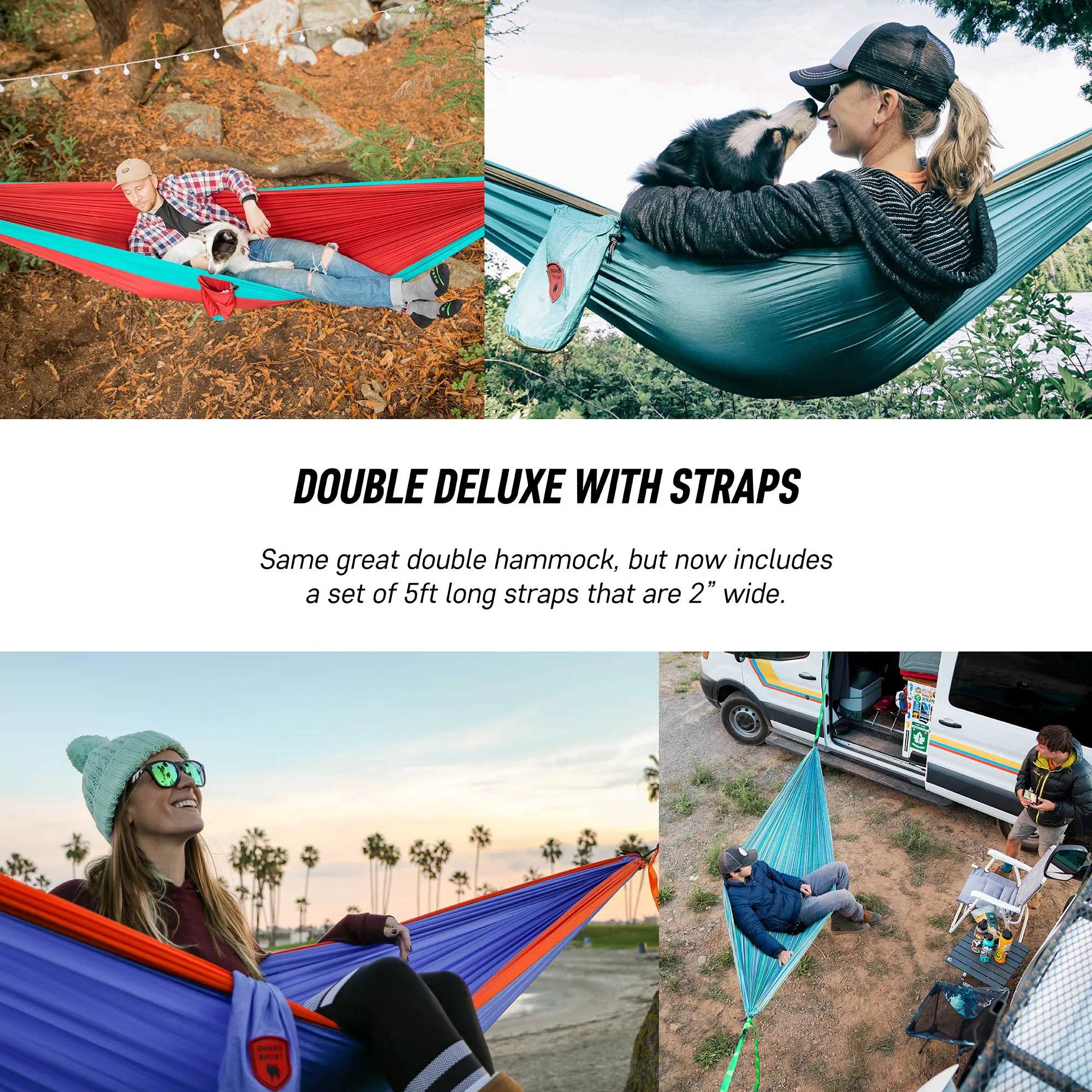 Double Deluxe Hammock w/Straps