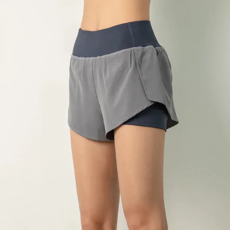 Double Shorts Side Pocket Running Shorts