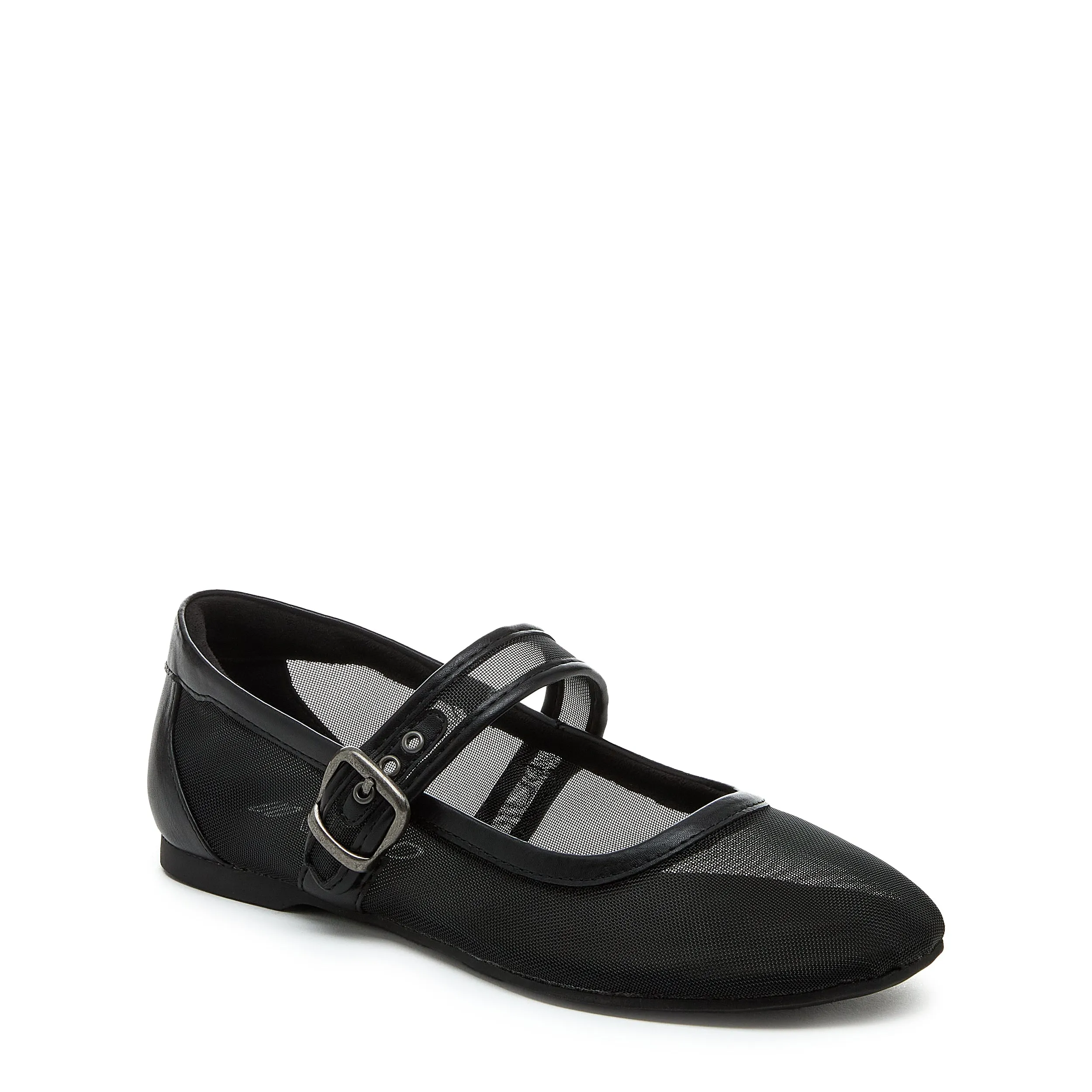 Emma Black Mesh Ballet Flat