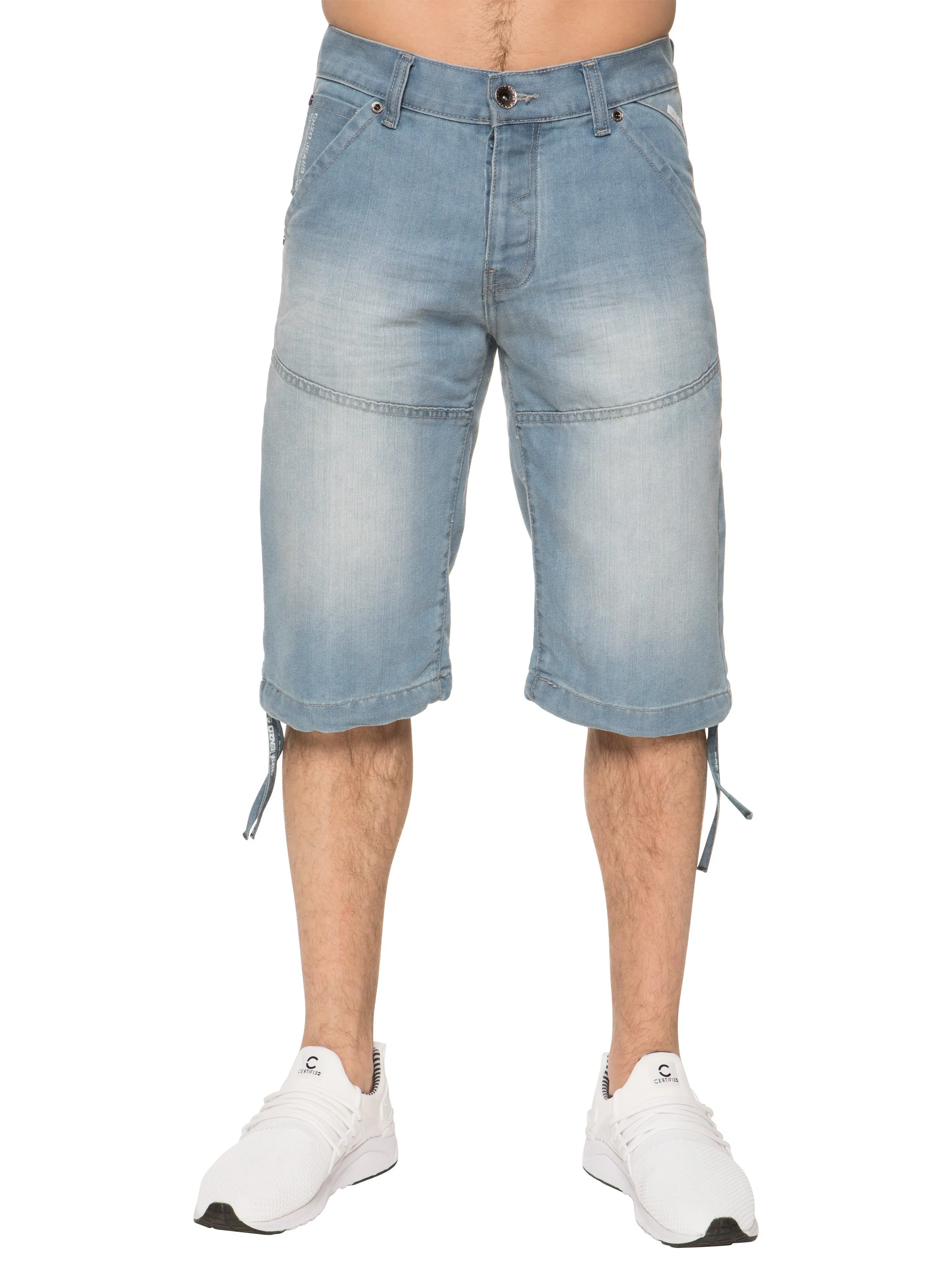 Enzo | Mens Cargo Denim Shorts