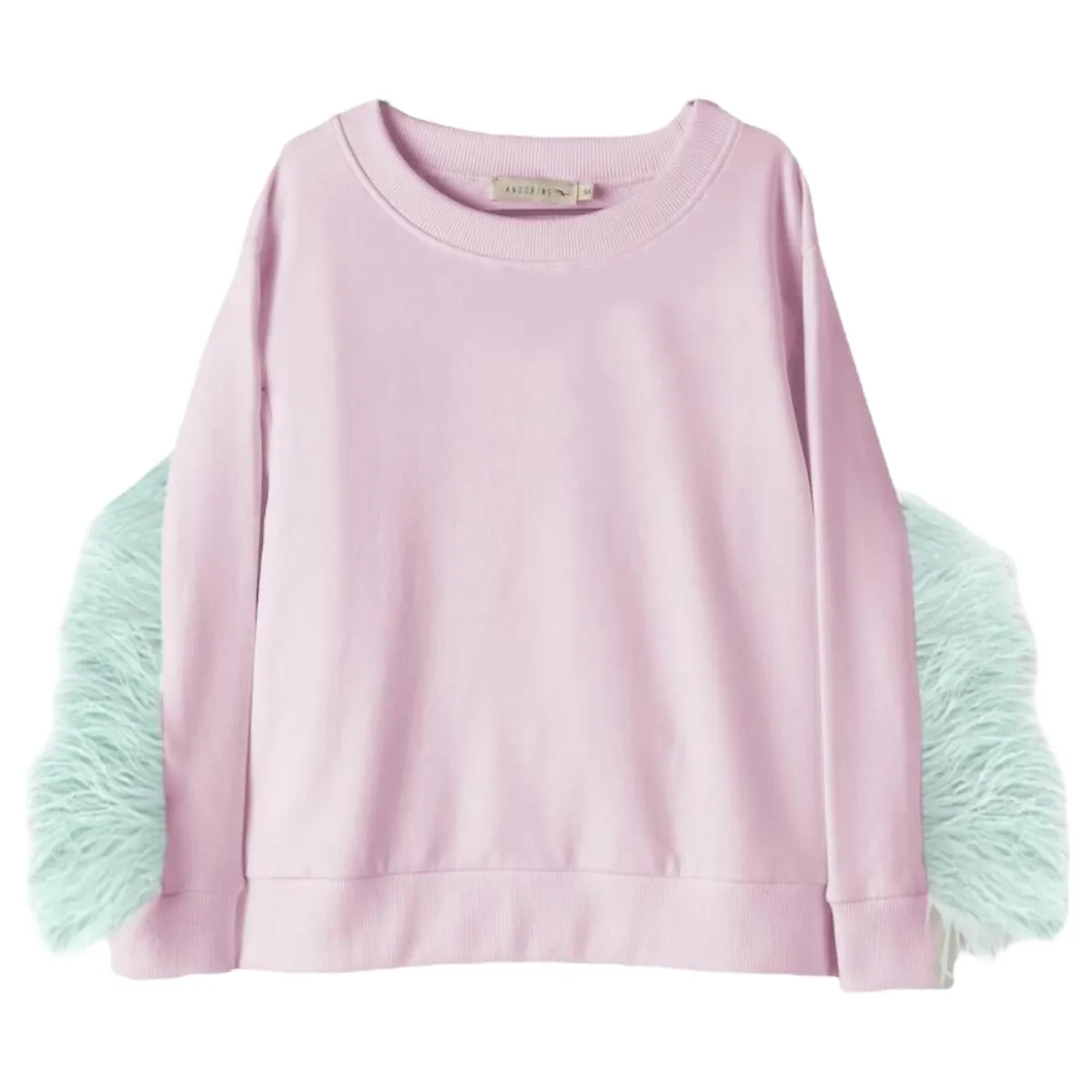 FEATHER TRIM SWEATSHIRT