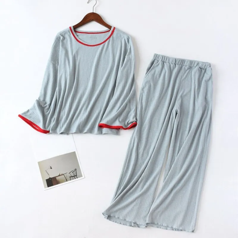 Female Long-Sleeved Trousers Summer Suit