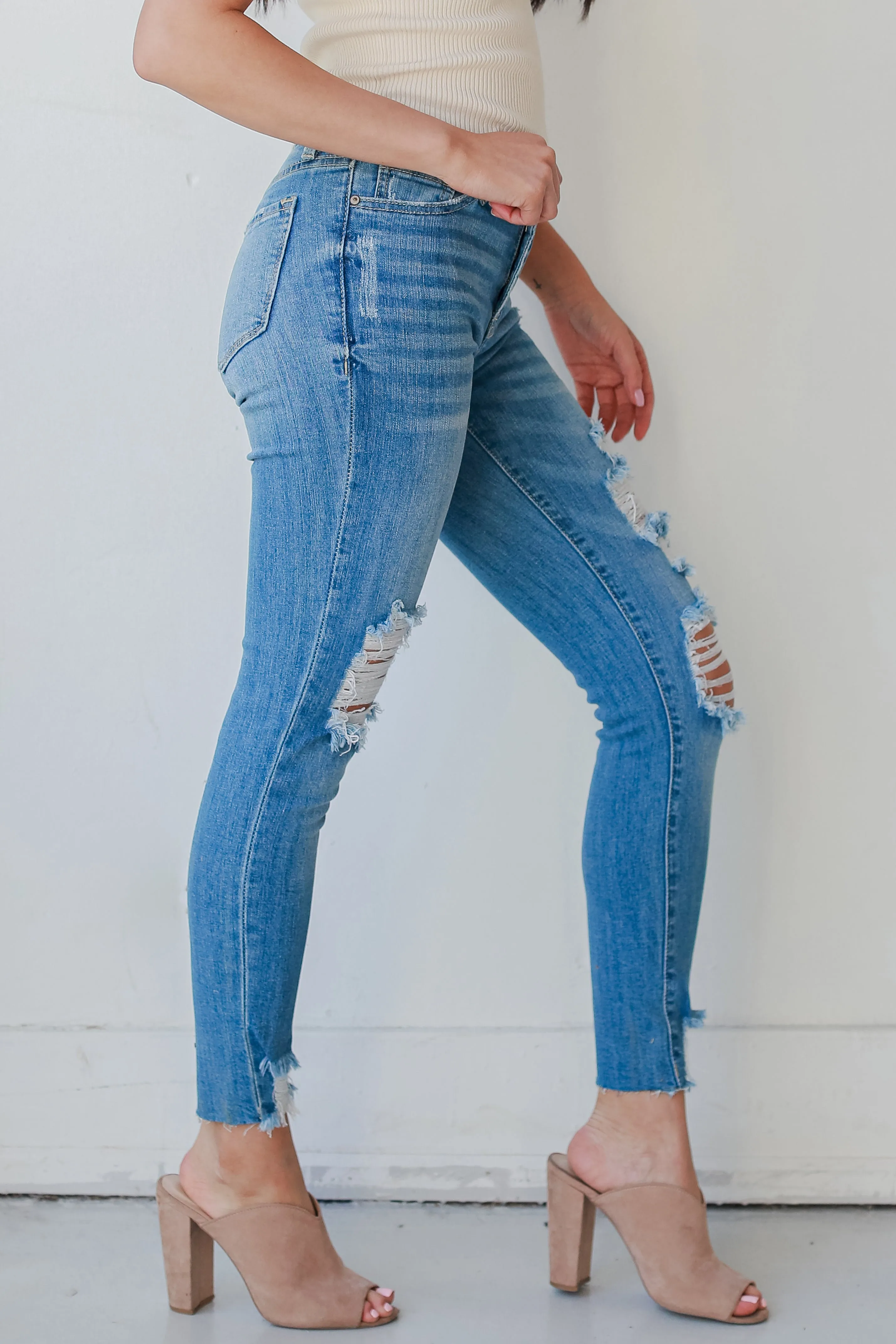 Finley Distressed Skinny Jeans