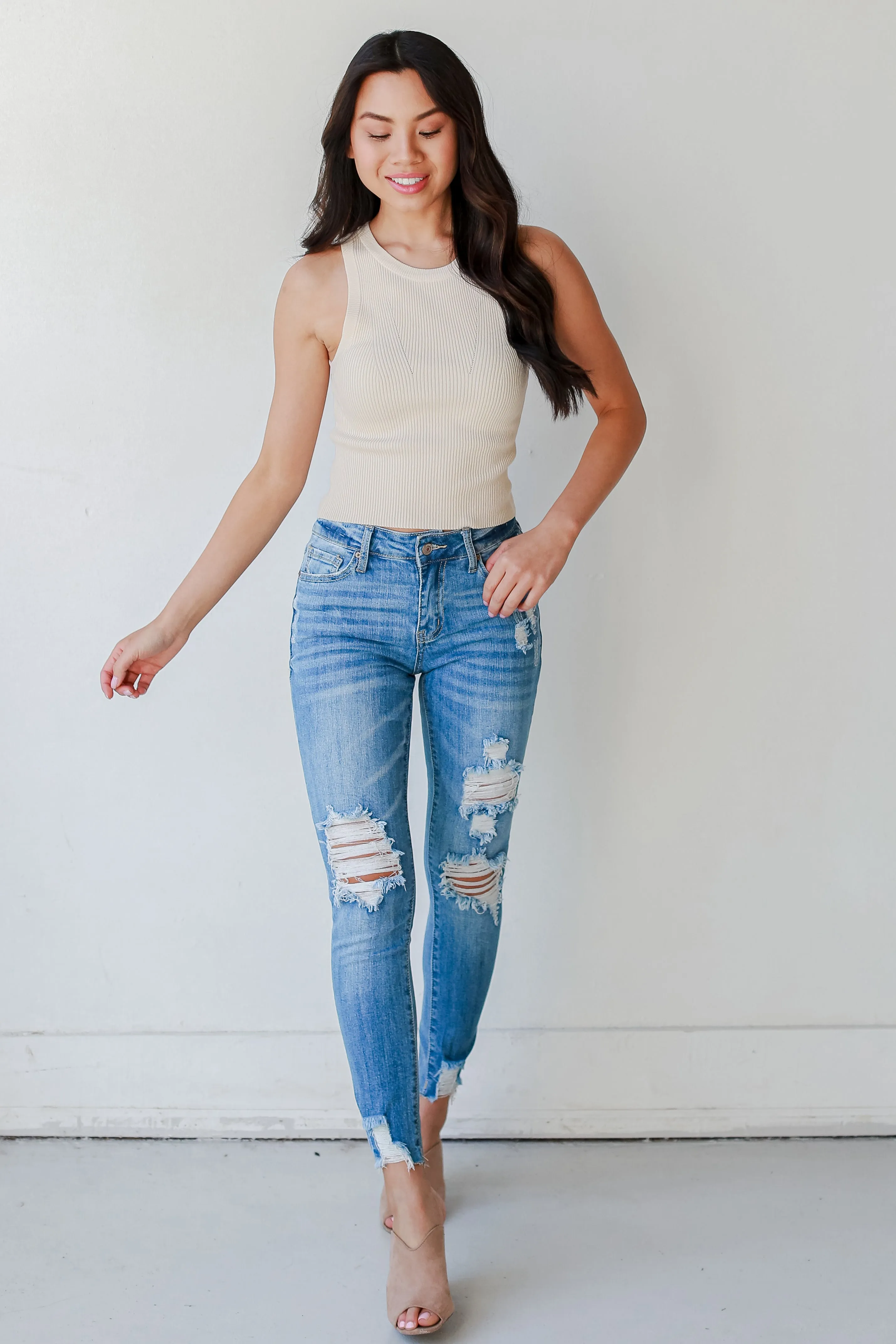 Finley Distressed Skinny Jeans