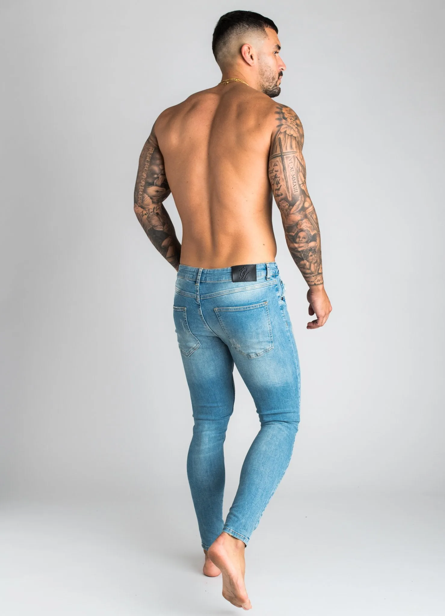 GK Clanton Skinny Denim - Light Stone Wash