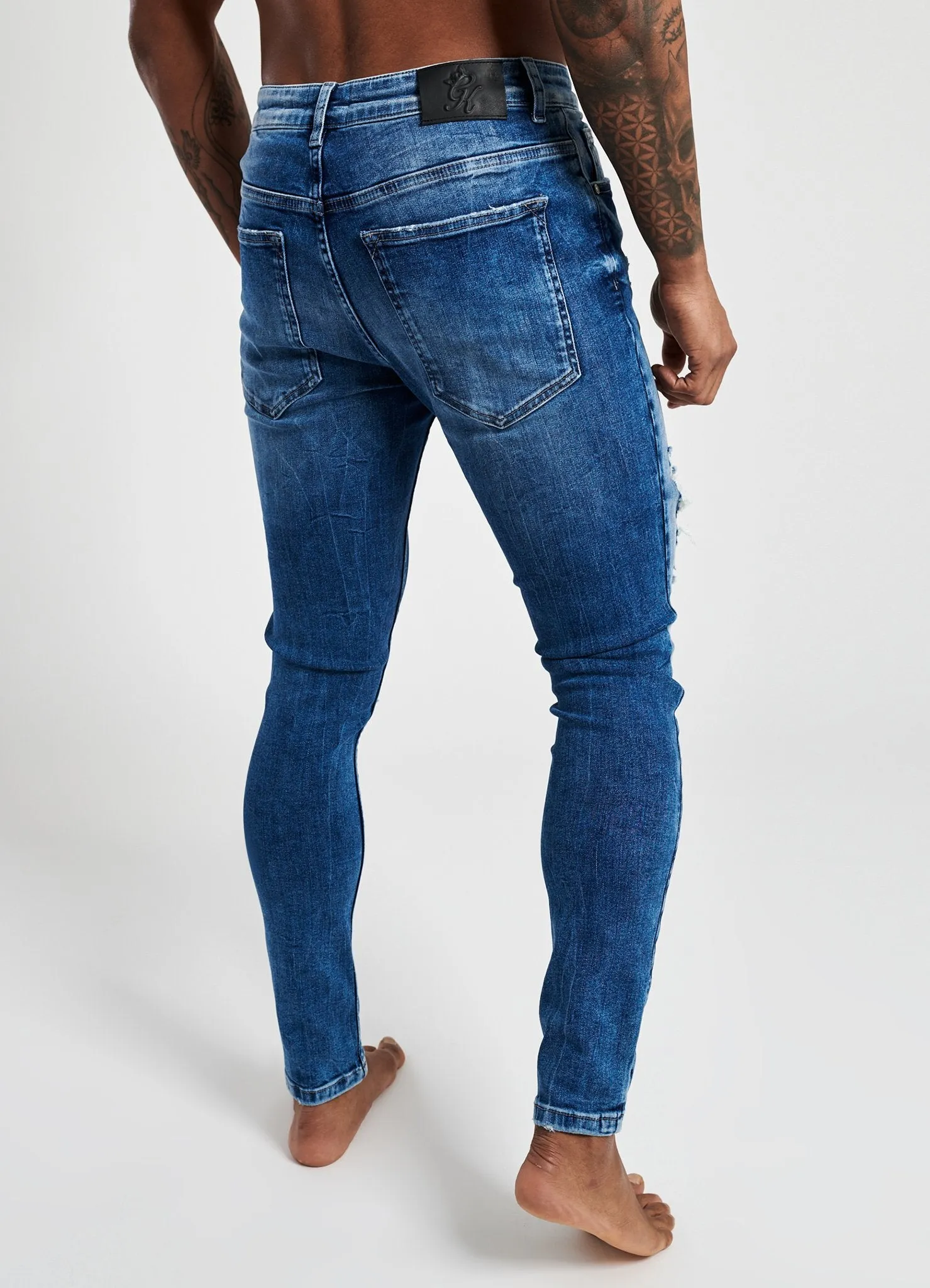 GK Denim Anton Jeans Rip And Repair - Mid Wash