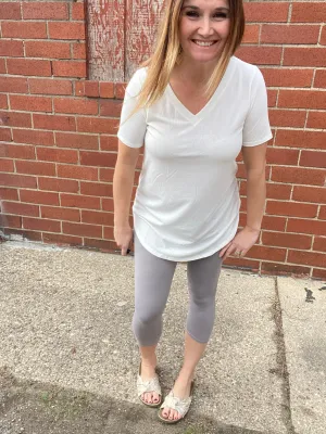 Gray Capri Legging