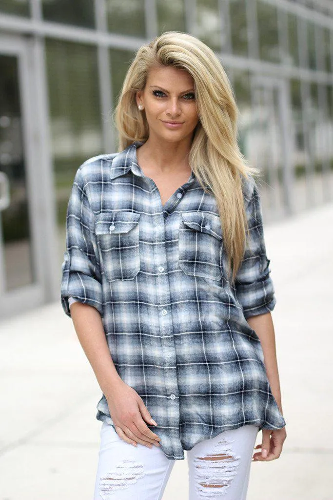 Gray Plaid Shirt