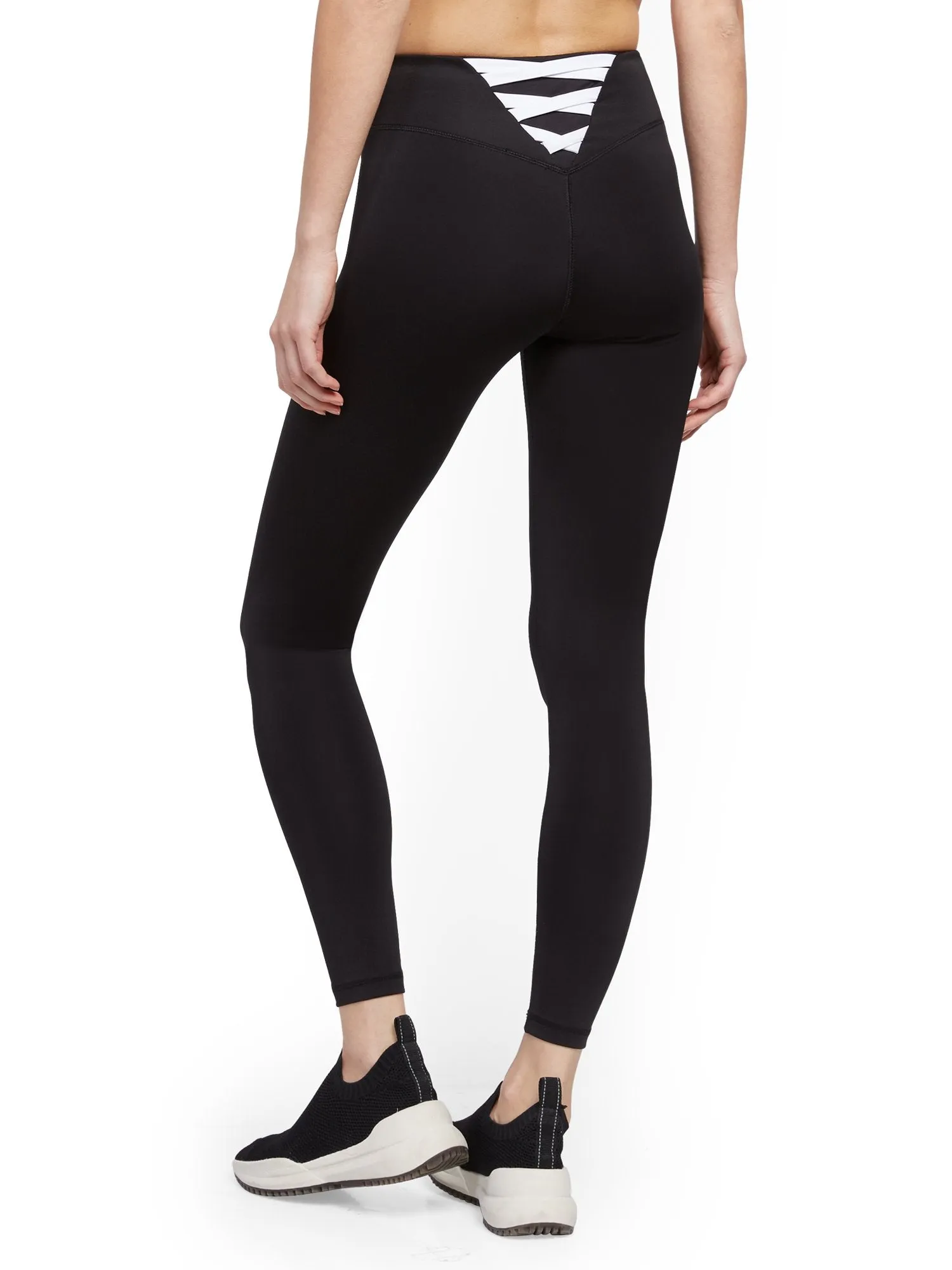 High-Waisted Black Crisscross-Back Legging