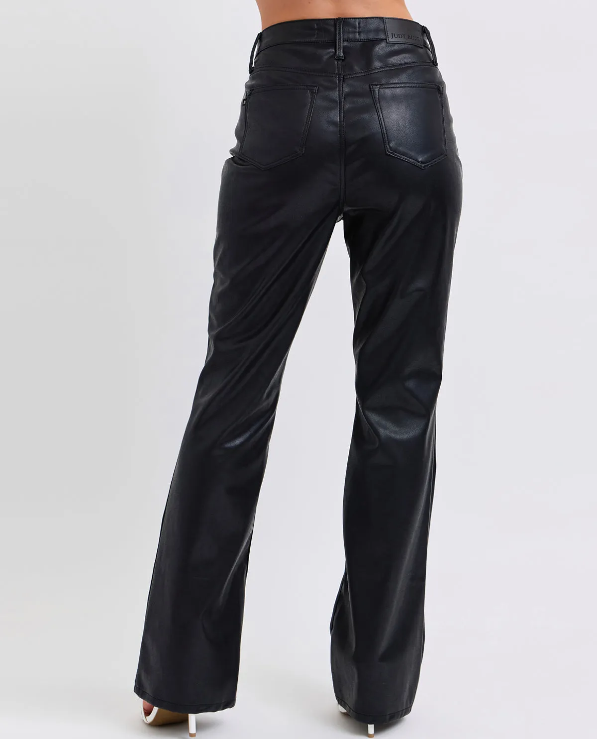 Judy Blue Plus High Waist Faux Leather Bootcut Pant