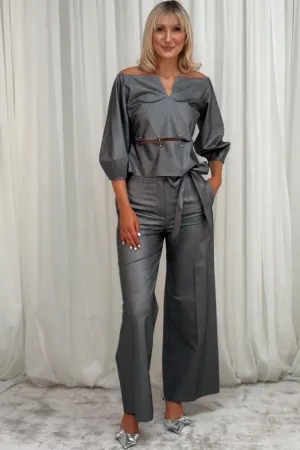 Kayla Two Piece In Charcoal Shimmer