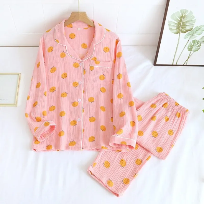 Long Sleeved-Trousers Pajamas Set