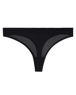 Low Waist Skinny Solid Color Mesh Thong Panties