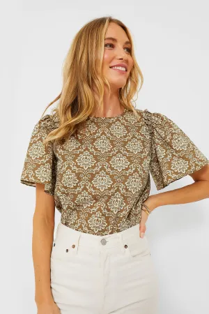 Moss Printed Molli Blouse