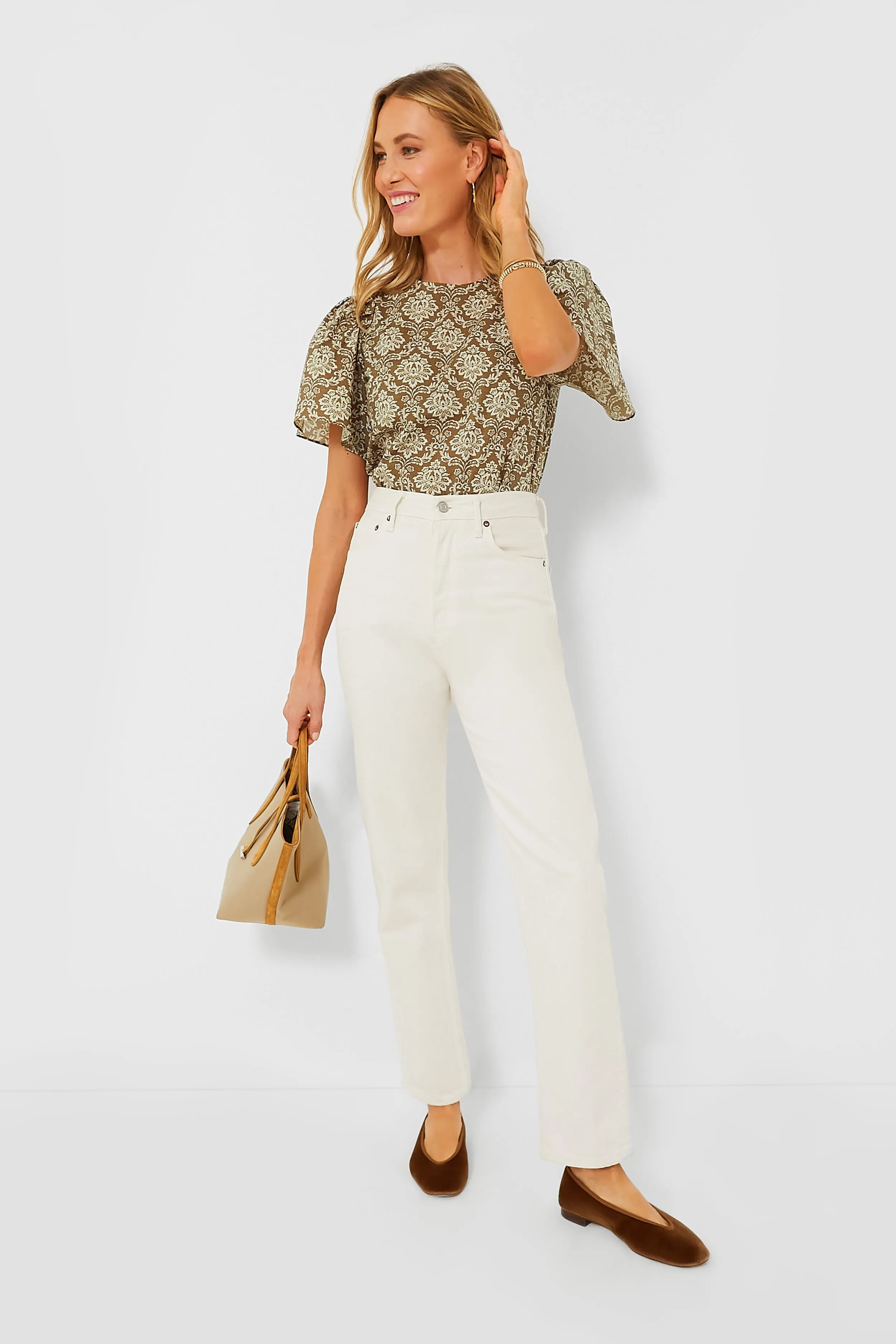 Moss Printed Molli Blouse