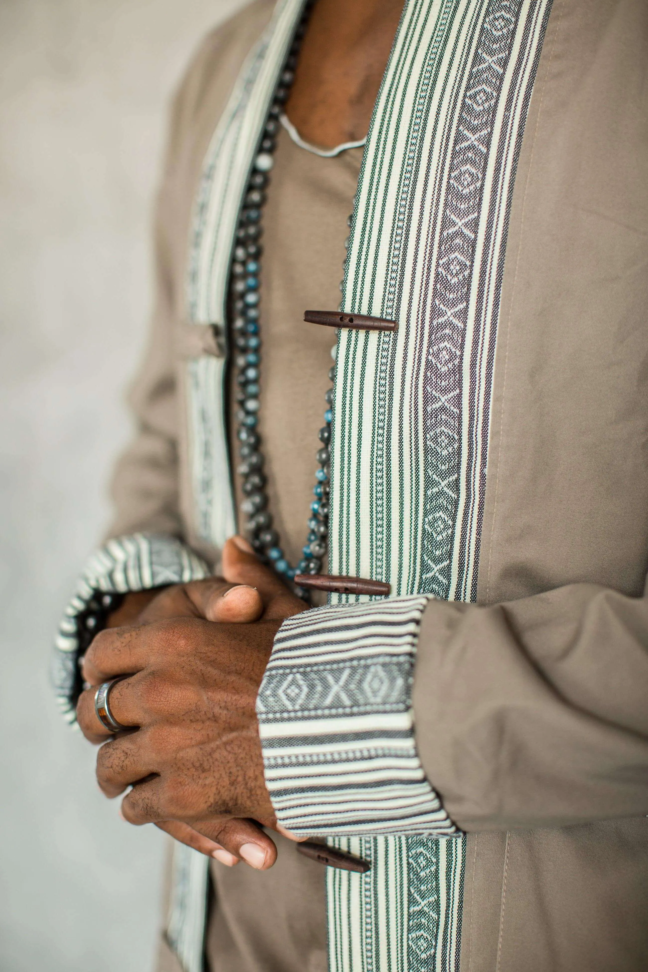 NAVAJO - Kimono Style Jacket with Tribal Detail