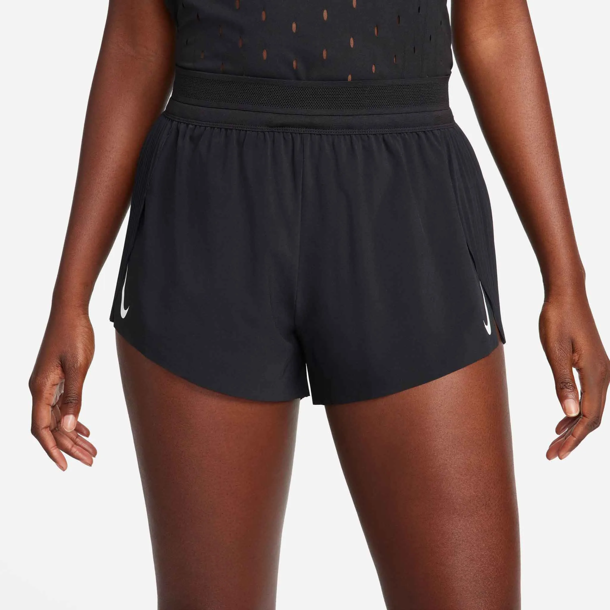 Nike | Women's AeroSwift Dri-FIT ADV Mid-Rise Brief-Lined 3" Running Shorts - Black