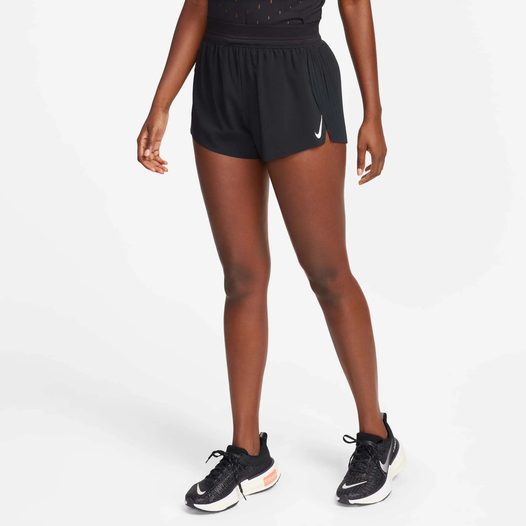 Nike | Women's AeroSwift Dri-FIT ADV Mid-Rise Brief-Lined 3" Running Shorts - Black