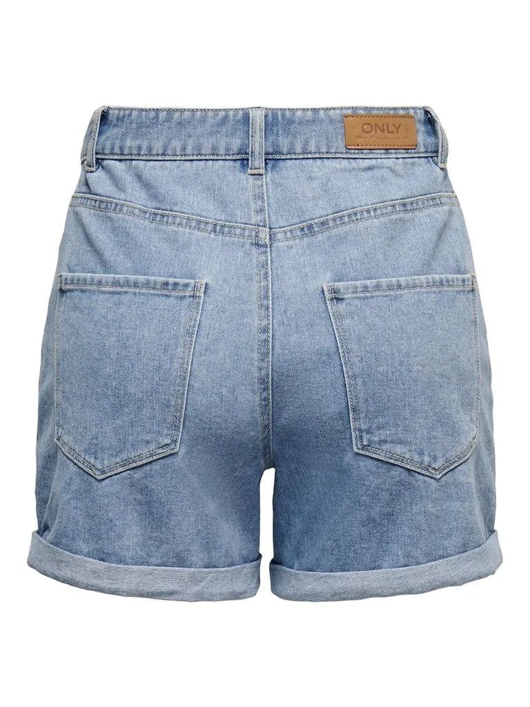 Only Vega - Højtaljede mom shorts