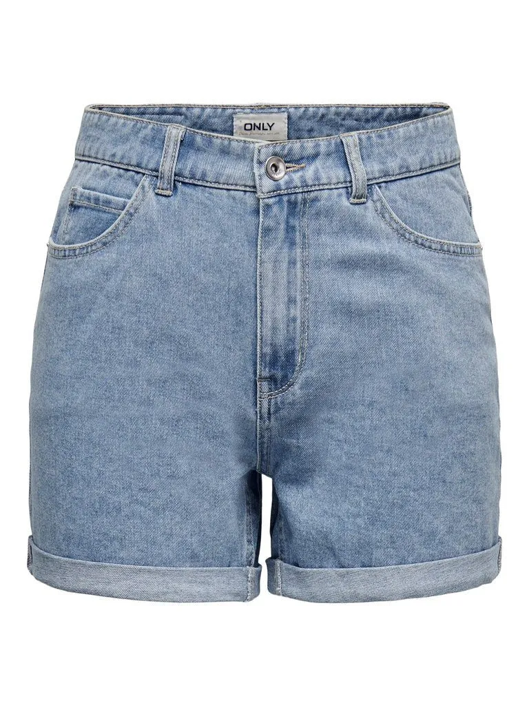 Only Vega - Højtaljede mom shorts