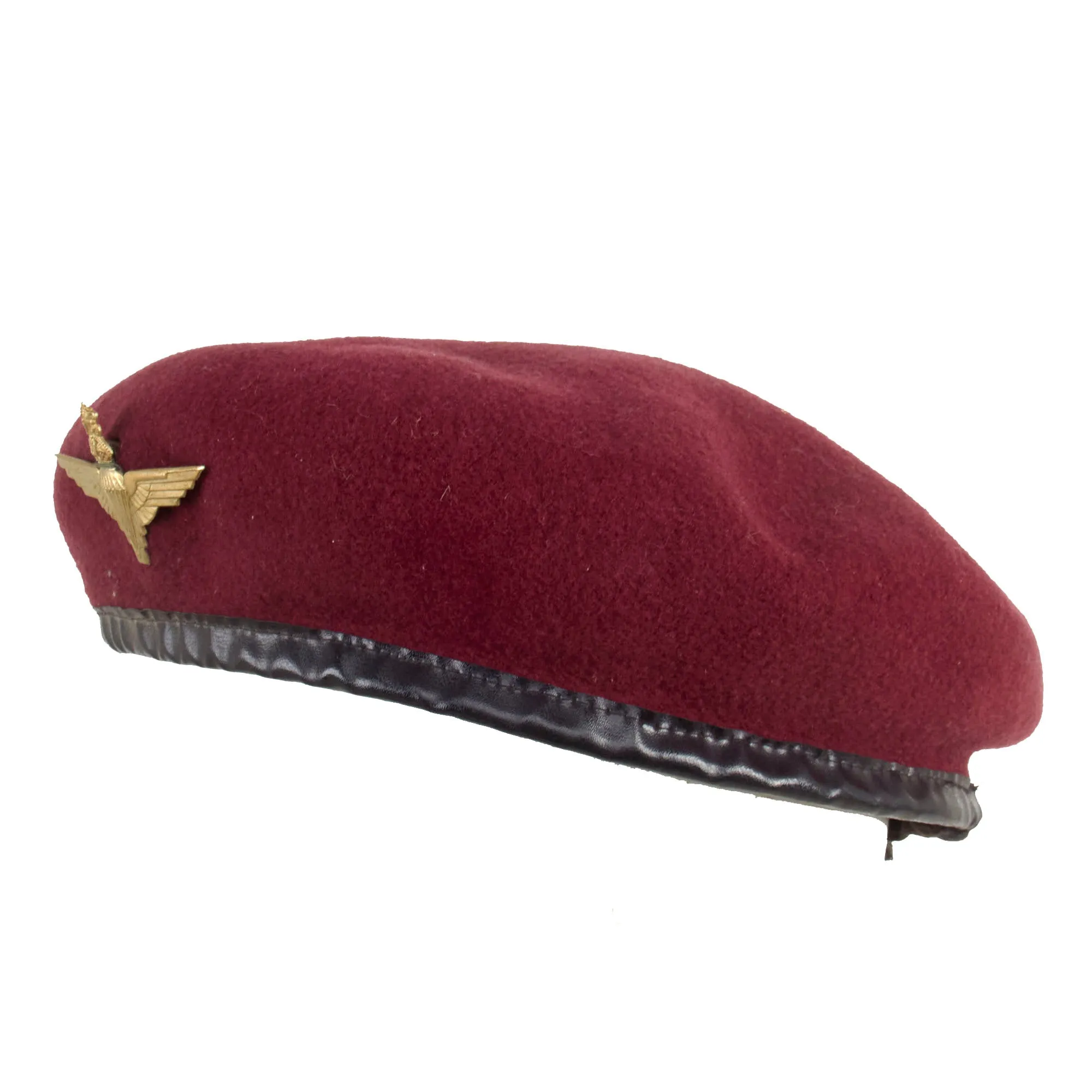 Original British WWII Parachute Regiment Maroon Beret by Corne With Badge