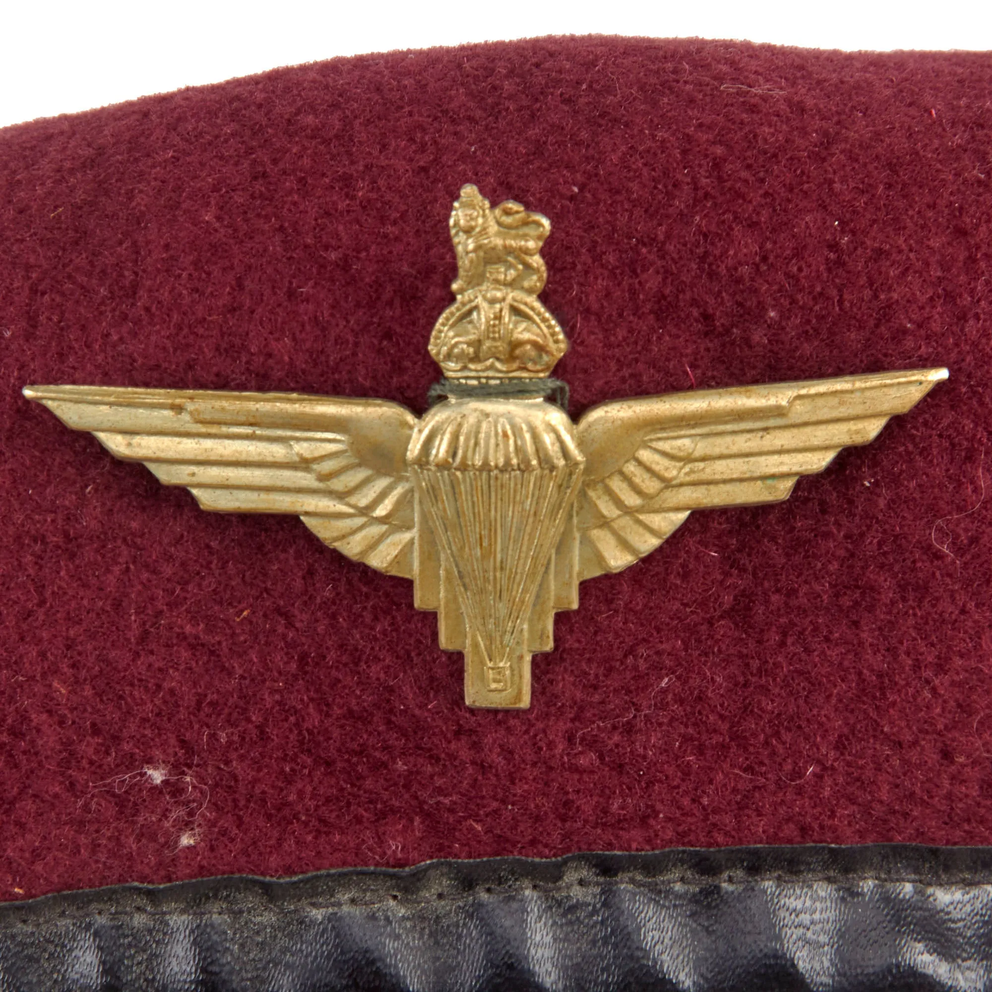 Original British WWII Parachute Regiment Maroon Beret by Corne With Badge