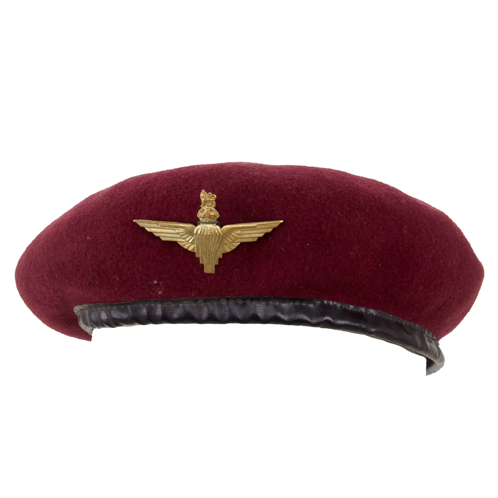 Original British WWII Parachute Regiment Maroon Beret by Corne With Badge