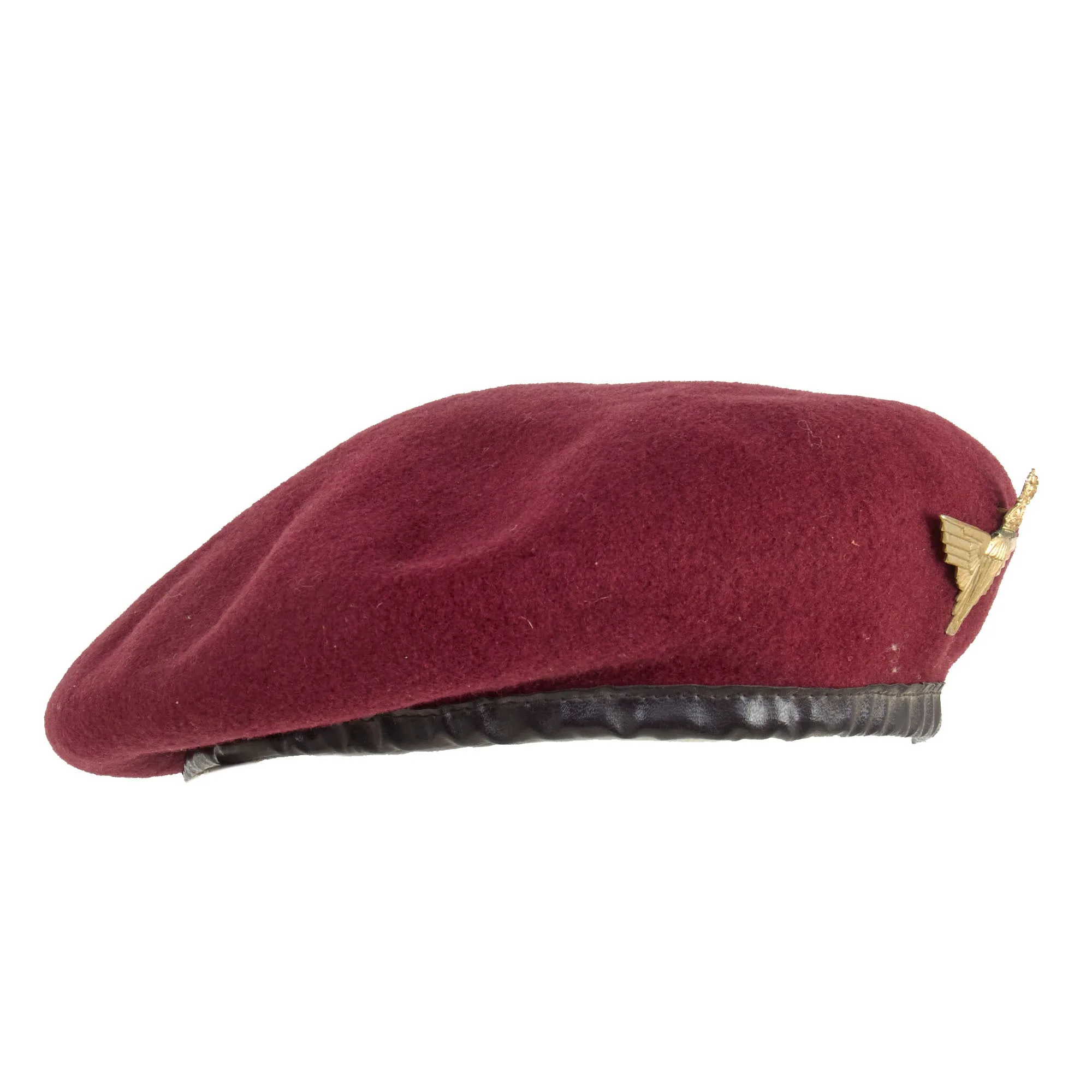 Original British WWII Parachute Regiment Maroon Beret by Corne With Badge